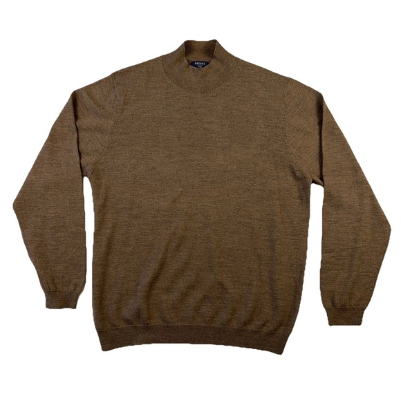 Brooks Brothers Other - Brooks Brothers 346 Merino Wool Sweater Mens XL Brown Mock Neck Pullover